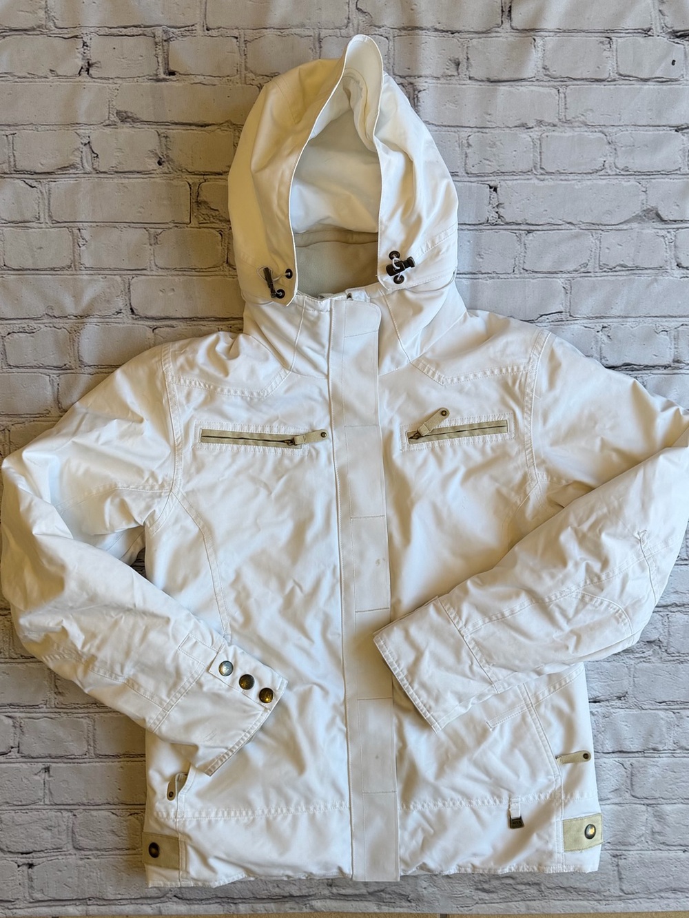 NILS Snowboard Jacket Winter Skiing White Size 10 Women's Gorpcore Outdoor